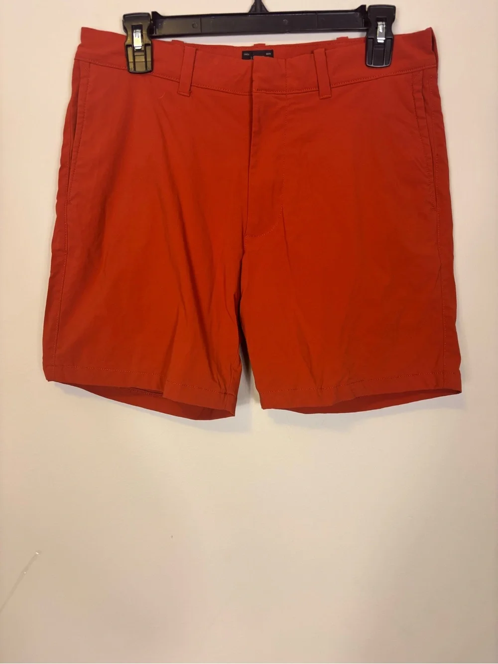J. Crew Men's Red-Orange Flat Front Casual Shorts 30 7” Inseam